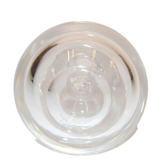 Orrefors Sweden Thick Blown Handmade Art Glass Perfume Bottle Heart Stopper - Picture 5 of 8